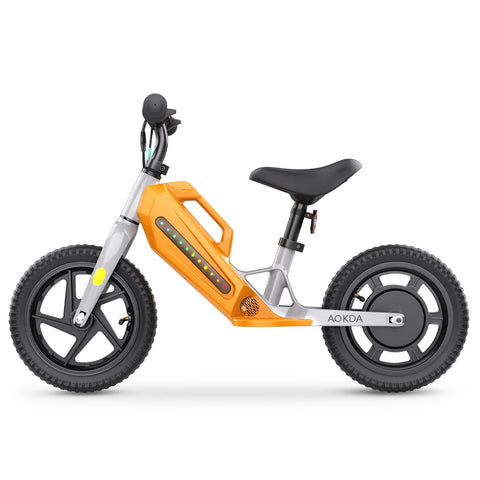 AOKDA AO-K8 Kids Electric Balance Bike - 180W Motor 21.6V5.2AH  Battery 12" Tire - Orange