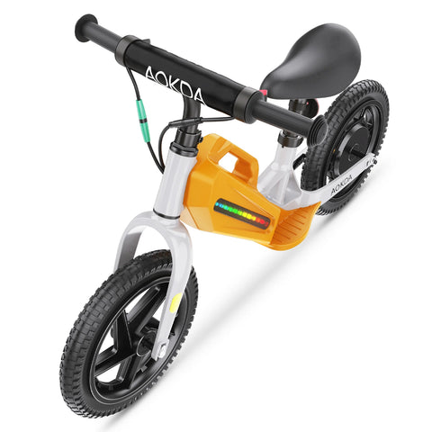 AOKDA AO-K8 Kids Electric Balance Bike - 180W Motor 21.6V5.2AH  Battery 12" Tire - Orange