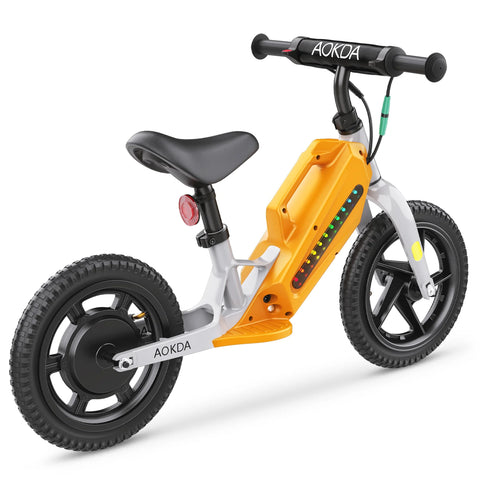AOKDA AO-K8 Kids Electric Balance Bike - 180W Motor 21.6V5.2AH  Battery 12" Tire - Orange