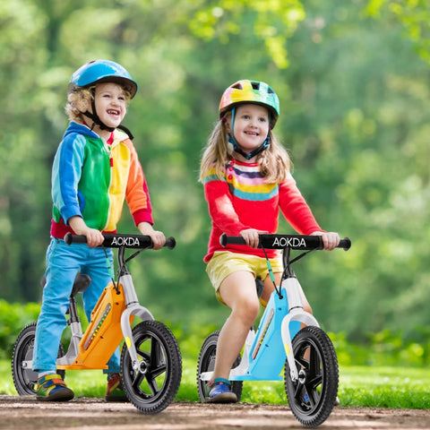 AOKDA AO-K8 Kids Electric Balance Bike - 180W Motor 21.6V5.2AH  Battery 12" Tire - Orange