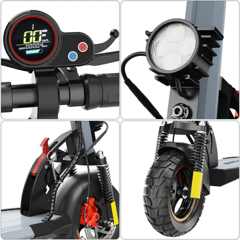 iENYRID IE-A1 Electric Scooter - Motor 800W Battery 48V 12.5Ah Front And Rear Dise Brake Foldable  - Gray