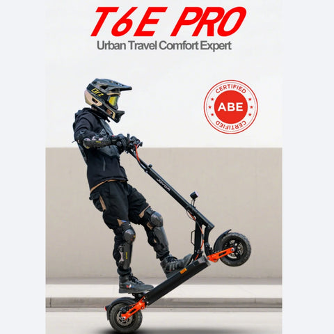 JOYOR T6E PRO Electric Scooter ABE certification - 500W Motor 48V26AH Battery  Foldable 10" Off-Road - Black