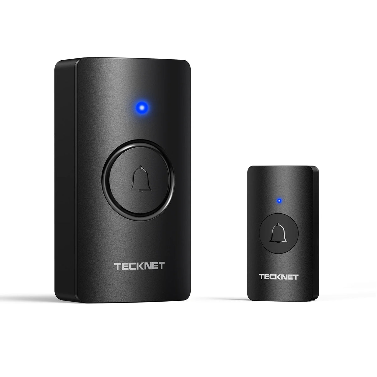 TECKNET HWD01990 Wireless Doorbell - 60 Chimes - 5 Volume Levels - 400m Range -Black