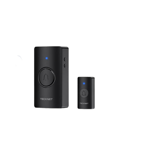 TECKNET HWD01990 Wireless Doorbell - 60 Chimes - 5 Volume Levels - 400m Range -Black