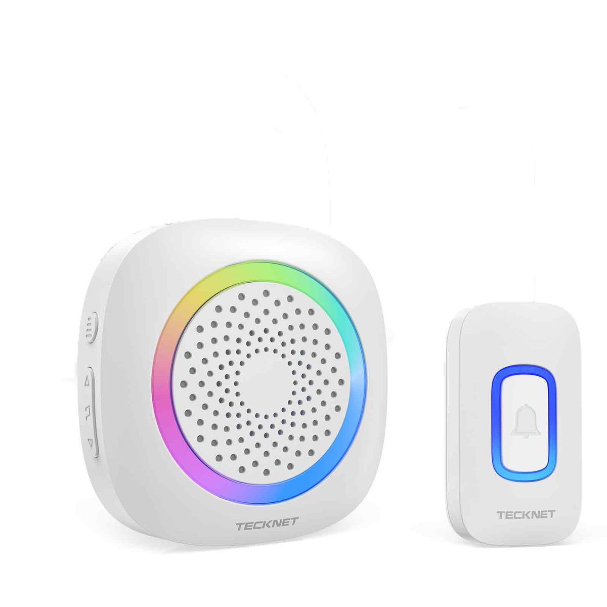 TECKNET TK-WD995 Wireless Doorbell with 5 Volume Levels & 400m Range - 1 transmitter & 1 receivers - White