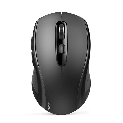TECKNET EWM01832 Wireless Ergonomic Mouse - 6 DPI Bluetooth/USB - Black