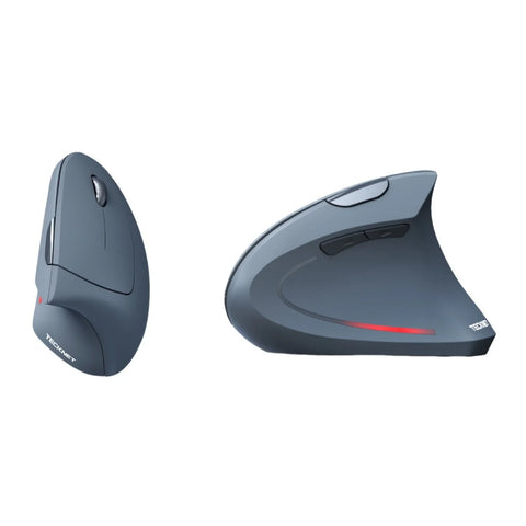 TECKNET TK-MS007 Wireless Ergonomic Mouse - Silent Click - 6 DPI Levels - Gray