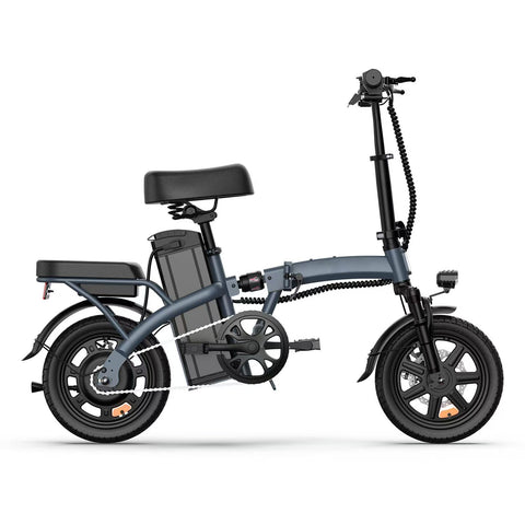 Electric Bike URLIFE F1L  - 250W Motor 48V 7.5Ah Battery 14 Inch Tires Disc Brakes-Gray