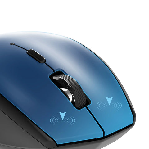 TECKNET EWM01002 Wireless Ergonomic Silent Mouse - 6 DPI - Multi-Device - Blue