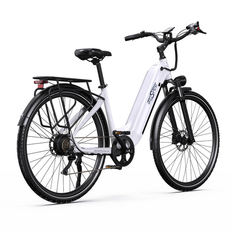 Electric Bike ONESPORT OT05 PRO - Motor 250W Battery 36V22.5AH 28 Inch Disc Brakes - White