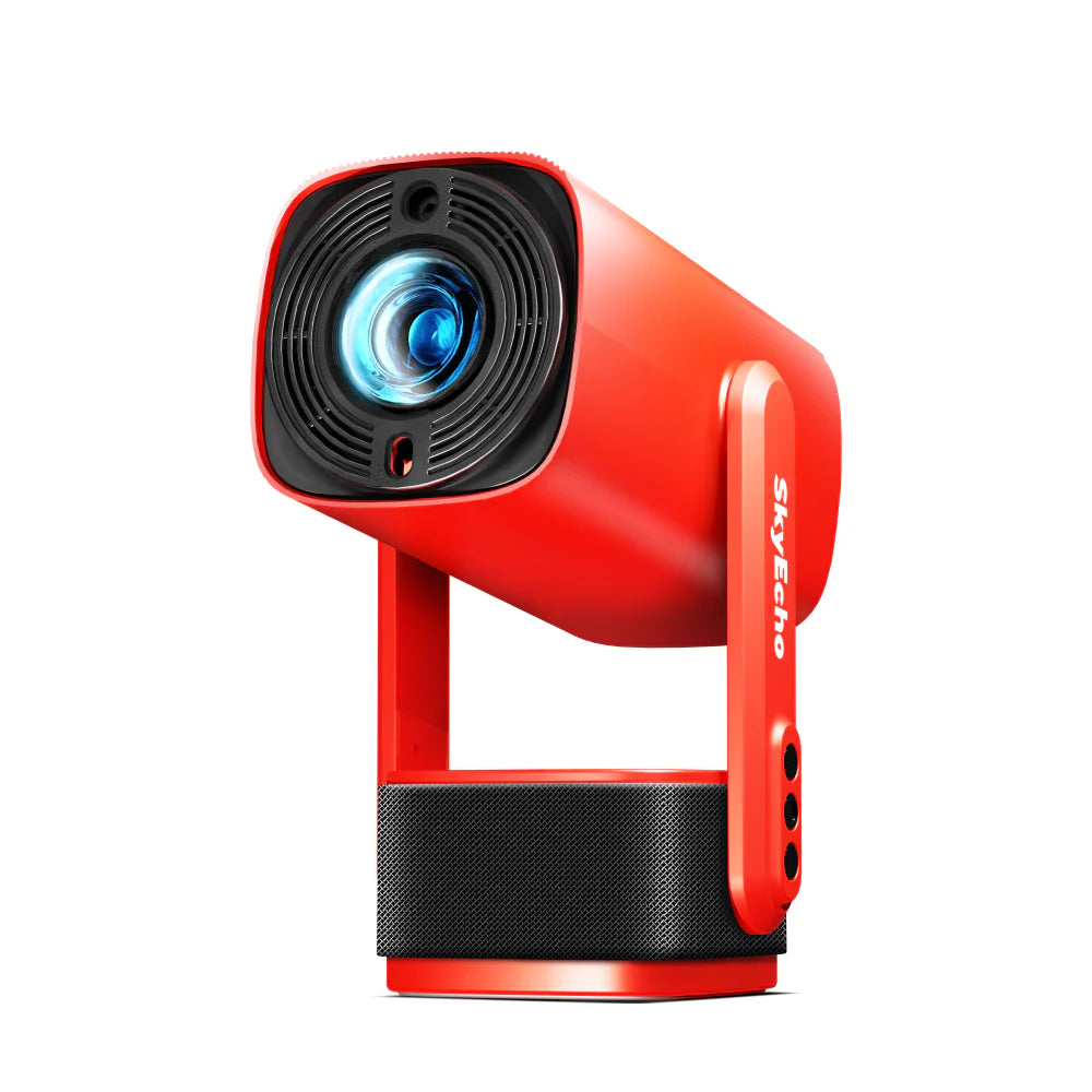 SkyEcho FreeONE Projector - 350 ANSI Support 1080P Android OS lightweight 0.8kg Portable Home Theater - Red