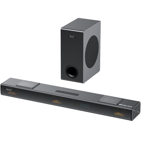 Hiwill A312 Soundbar for TV - 5.25" Subwoofer 3.1.2CH Dolby Atmos 400W output for home Theater TVs - Black