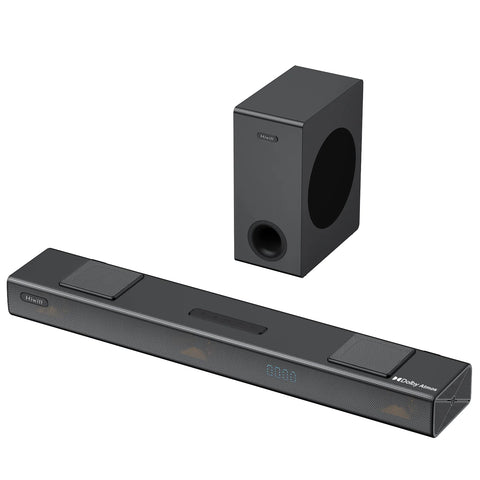 Hiwill A312 Soundbar for TV - 5.25" Subwoofer 3.1.2CH Dolby Atmos 400W output for home Theater TVs - Black