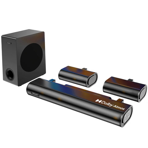 Hiwill A51 5.1 Dolby Atmos Soundbar - 380W Power 5.25" Subwoofer 2 Surrounds - Black