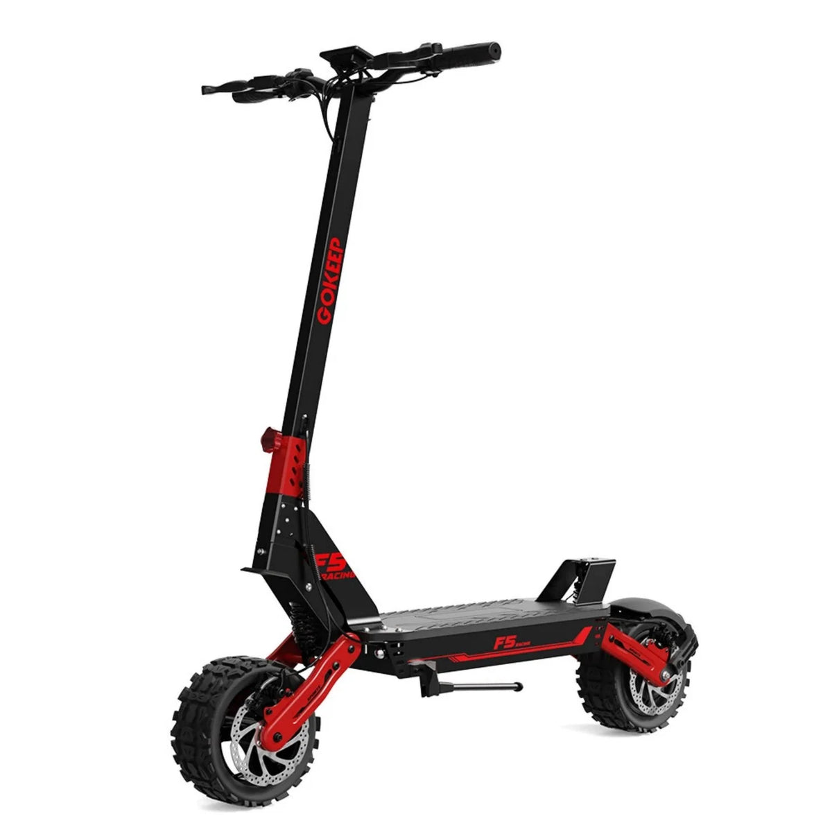 Red Electric Bike 1000W 52V20Ah 43 Miles Dual Suspension