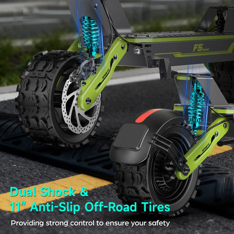 Green Electric Bike 1000W 52V20Ah 43 Miles Dual Suspension