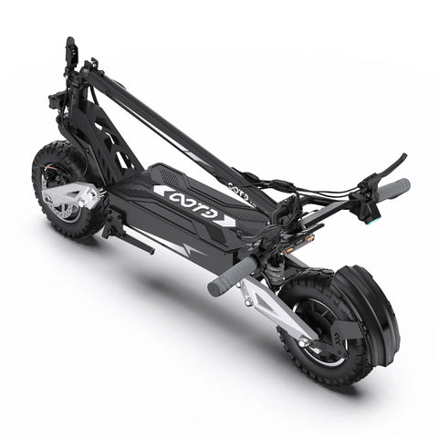 OOTD T10 18AH Electric Scooter - 500W 48V18Ah 11in Foldable Motorized E Scooter with Disc Cable Brake - Black Grey