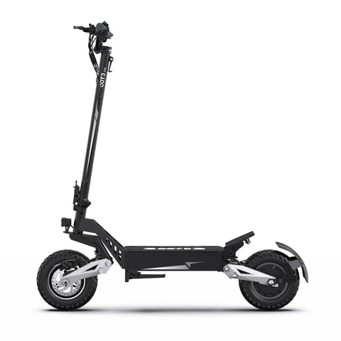 Electric Scooter OOTD T10- Motor 500W Battery 48V13.5AH 11" Tires Front And Rear Disc Brakes - Black Grey