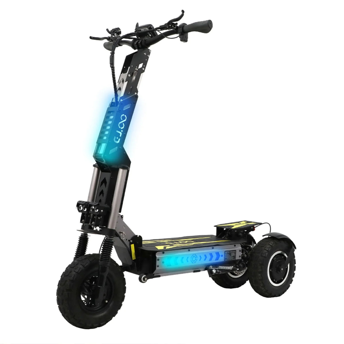 OOTD T30 Electric Scooter - Dual 1600W 60V31.2Ah 13in Motorized E Scooter Hydraulic Brakes Iron Frame - Black