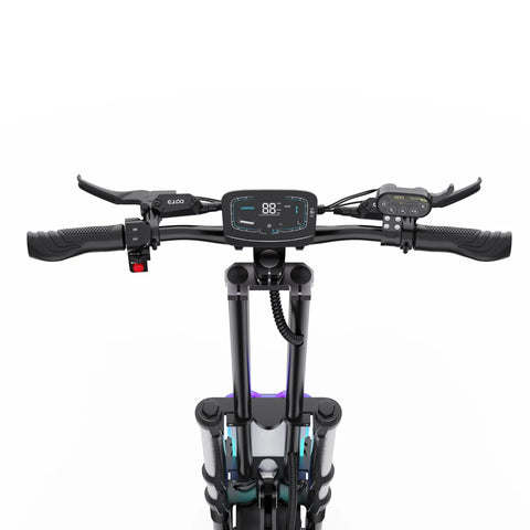 Electric Scooter OOTD T90- Motor 500W Battery 60V31.2AH 13" Tires Disc Brake - Black Grey