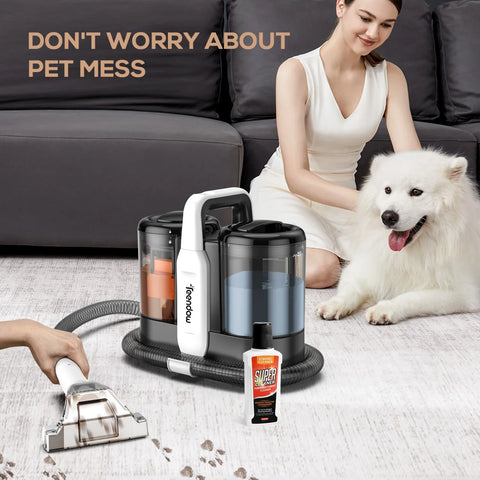Teendow C5 Handheld Vacuum - Motor 450W 11000Pa 1500ML Tank Quiet & Portable 80dB Noise - Black