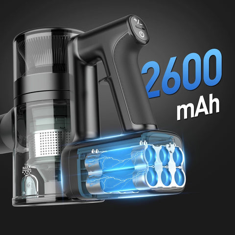 Teendow P11Pro Handheld Vacuum - Power 250W Suction 126000Pa  Dustbin 450ML 2.65kg 30 Min Runtime - Black
