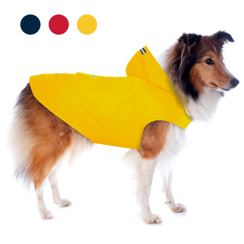 Zellar Z-RC-022 Dog Raincoat Hooded - Waterproof Reflective Coat - 4XL - Yellow