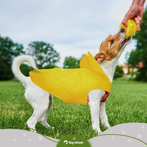 Zellar Z-RC003 Hooded Dog Raincoat with Reflective Stripes  - 3XL - Yellow