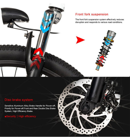 Samebike SH26,26 Inch High Carbon Steel Mountain Electric Bike