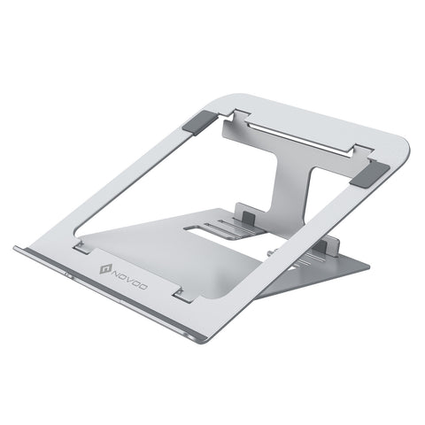 Novoo Adjustable Laptop Stand Aluminum Angle Laptop Stand Silver