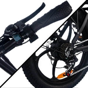 ONESPORT BK6 Electric Bike 48V 350W Motor 10Ah Battery - Black