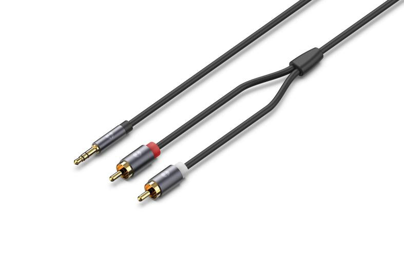 YHEMI MA508-1 3.5MM Dual Lotus Male to Male Audio Cable*2