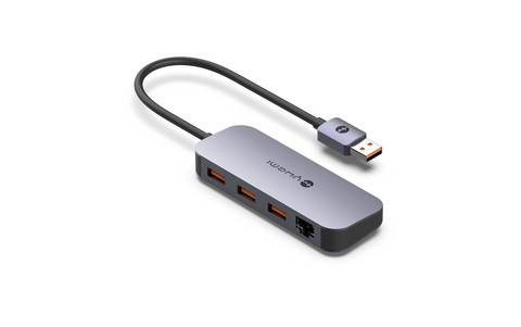 YHEMI MU705 USB Gigabit LAN/Hub,4 in 1 USB HUB