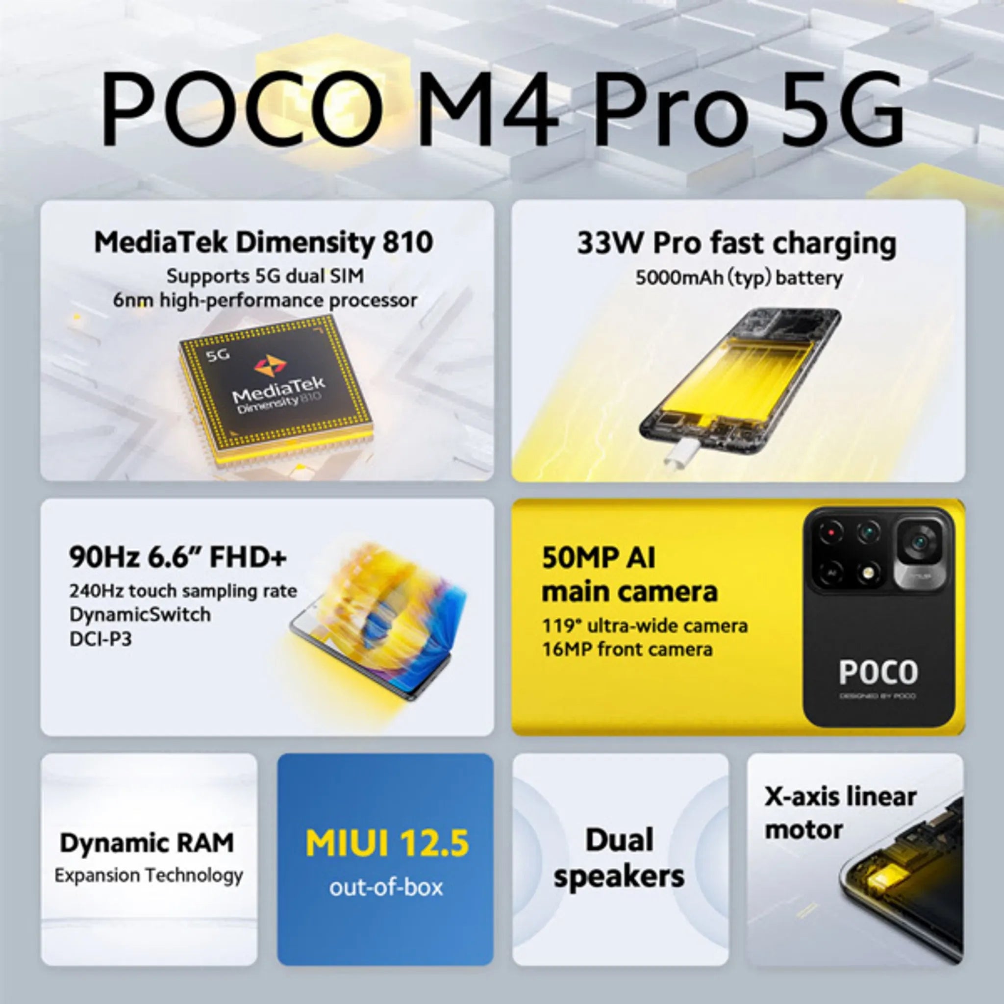 Xiaomi POCO M4 PRO 5G 4/64G Yellow EU