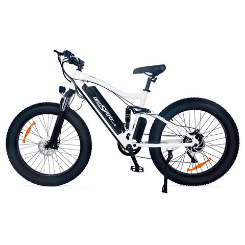 ONESPORT ONES1 Bicicleta eléctrica 26*4.0 Pulgadas Neumáticos Anchos 48V 500W – Blanco
