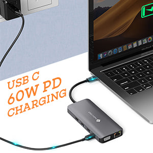 NOVOO USB C Hub 11-in-1 Adapter Grey